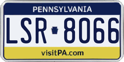 PA license plate LSR8066