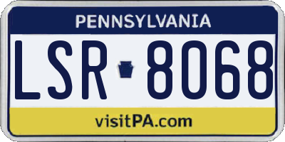 PA license plate LSR8068