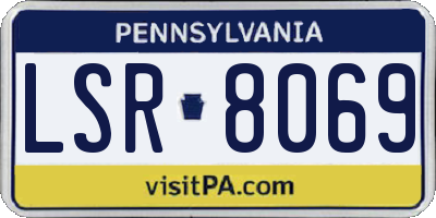 PA license plate LSR8069