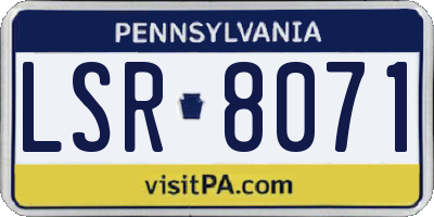 PA license plate LSR8071