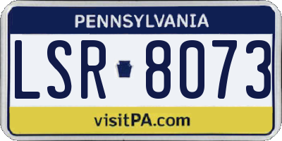 PA license plate LSR8073