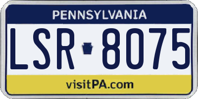 PA license plate LSR8075