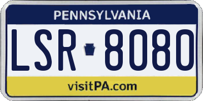 PA license plate LSR8080