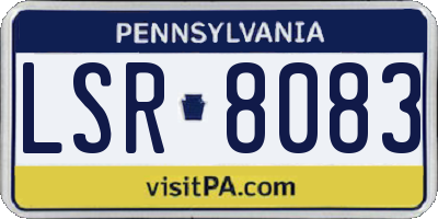 PA license plate LSR8083