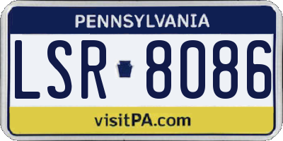 PA license plate LSR8086