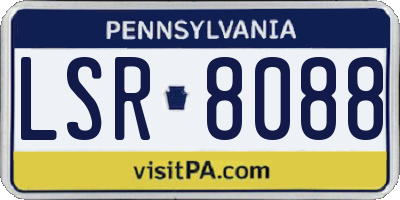 PA license plate LSR8088