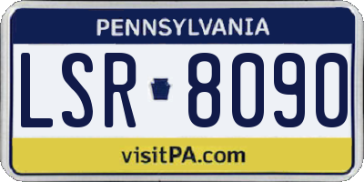 PA license plate LSR8090