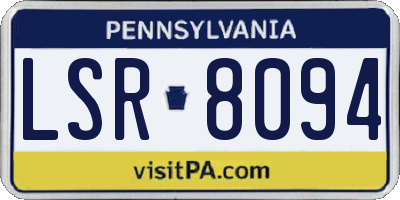 PA license plate LSR8094