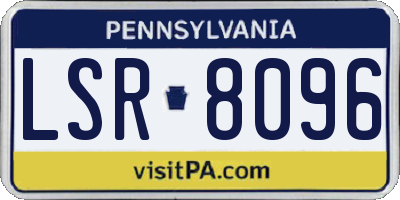 PA license plate LSR8096