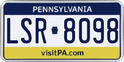 PA license plate LSR8098