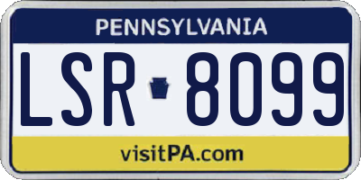 PA license plate LSR8099
