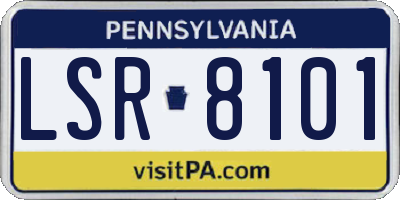 PA license plate LSR8101