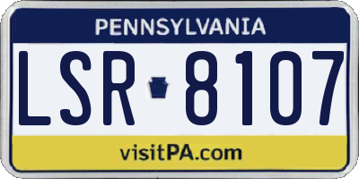 PA license plate LSR8107