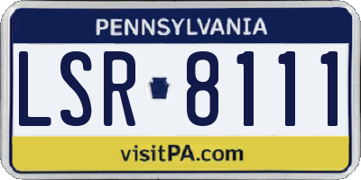 PA license plate LSR8111
