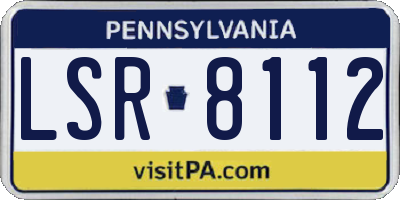PA license plate LSR8112