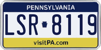 PA license plate LSR8119