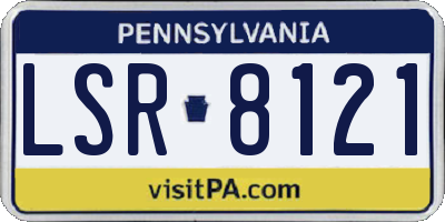 PA license plate LSR8121