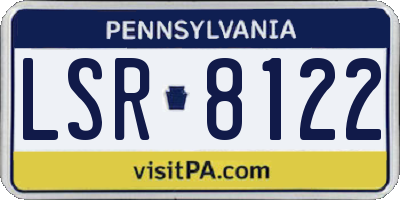 PA license plate LSR8122