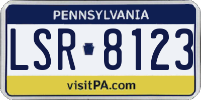 PA license plate LSR8123