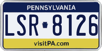 PA license plate LSR8126