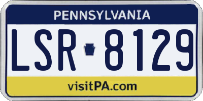 PA license plate LSR8129