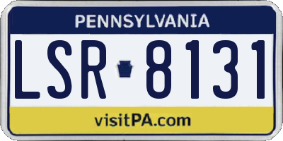 PA license plate LSR8131