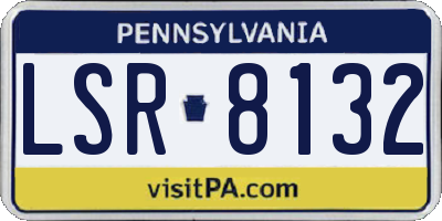 PA license plate LSR8132
