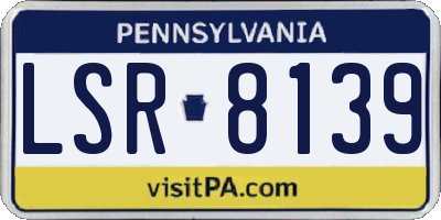 PA license plate LSR8139