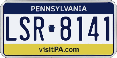 PA license plate LSR8141