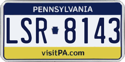 PA license plate LSR8143