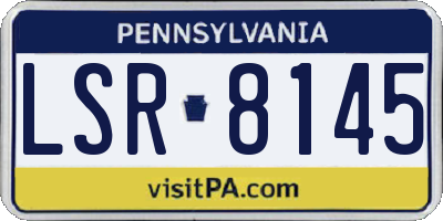 PA license plate LSR8145