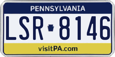 PA license plate LSR8146