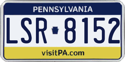 PA license plate LSR8152