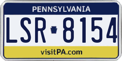 PA license plate LSR8154