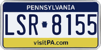 PA license plate LSR8155