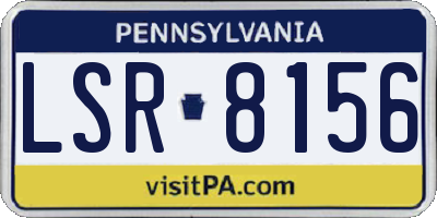 PA license plate LSR8156