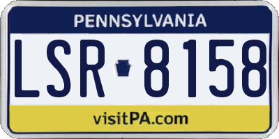 PA license plate LSR8158