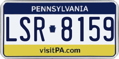 PA license plate LSR8159