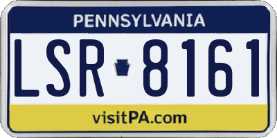 PA license plate LSR8161