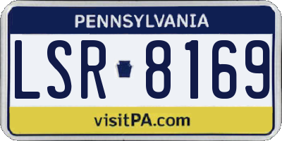 PA license plate LSR8169