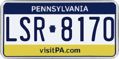PA license plate LSR8170