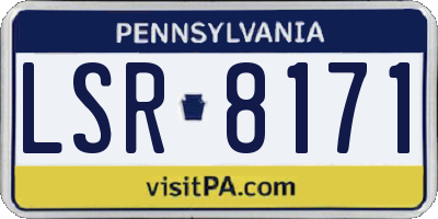 PA license plate LSR8171
