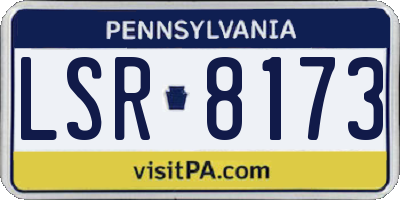 PA license plate LSR8173