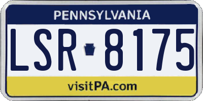 PA license plate LSR8175