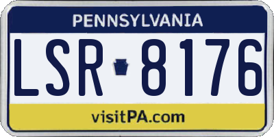 PA license plate LSR8176