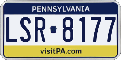 PA license plate LSR8177