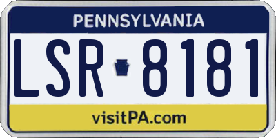 PA license plate LSR8181