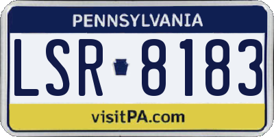 PA license plate LSR8183