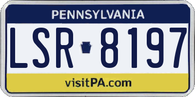 PA license plate LSR8197