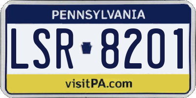 PA license plate LSR8201
